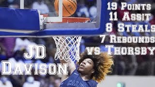 JD Davison Ends Game With Nasty Dunk | vs Thorsby | Leads Calhoun To Win In Regional Tournament |