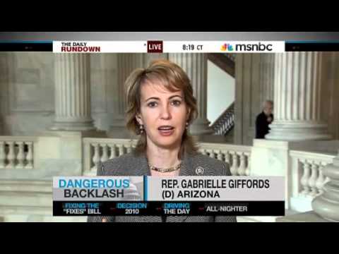 3/25/10 Gabrielle Giffords talks about Sarah Palin...