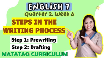 STEPS IN WRITING PROCESS ||Prewriting & Drafting||ENGLISH 7| Week 6|| QUARTER 2 ||MATATAG CURRICULUM