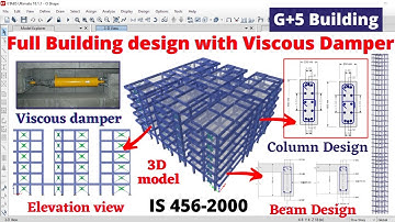 Building design with viscous dampers by using ETABS software | civil engineering | structural |