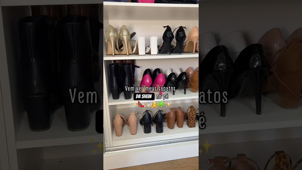 Experimentando os meus sapatos comprados na Shein 