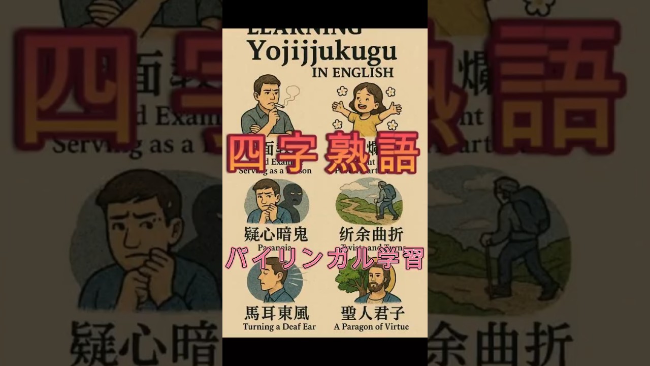 YouTubeで四字熟語集2:英語で学ぶバイリンガル学習 #バイリンガル教育 #英語学習を視聴 YouTubeで四字熟語集2:英語で学ぶバイリンガル学習 #バイリンガル教育 #英語学習を視聴
