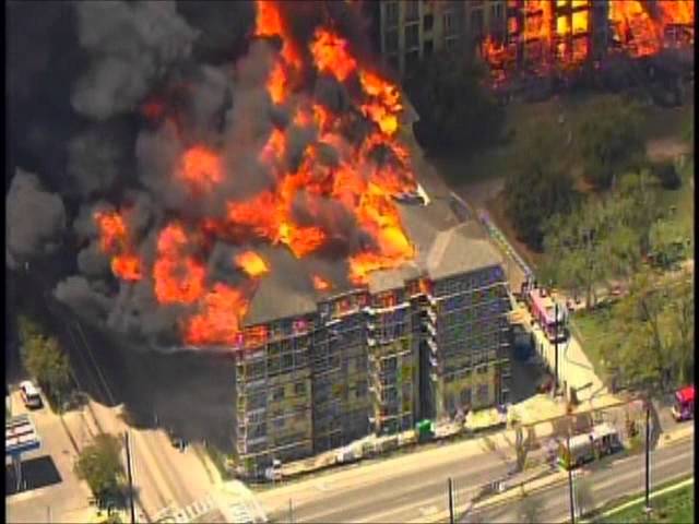 Massive 4 alarm Houston Apartment Fire