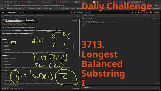 Leetcode Daily Challenge 3713. Longest Balanced Substring I #python #dsa