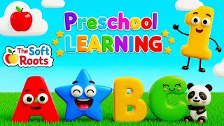 Preschool Learning activities for 3 year olds at home | Learn ABC Phonics Shapes Numbers Colors 🌈