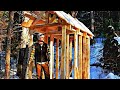 Building An Outhouse In the Canadian Winter - Off Grid Living At The Dovetail Log Cabin