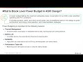 What Is Block Level Power Budget In ASIC Design?