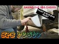 Saving the OBS chevy 88-98 Silverado rocker and cab corner rust repair vlog part 2 old rust bye bye