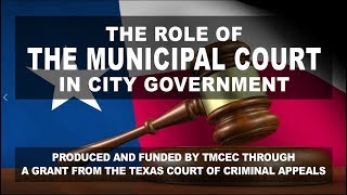 Role of Municipal Court in City Government (Revised 2019)