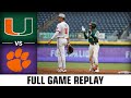 Miami vs clemson full game replay  2023 acc baseball championship game