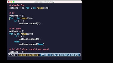 List comprehend refactor in Emacs
