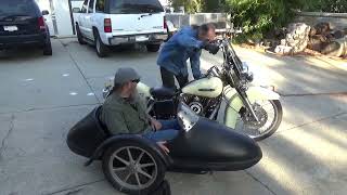 Finally! The Sidecar is Moving Down the Road Attached to My Shovelhead