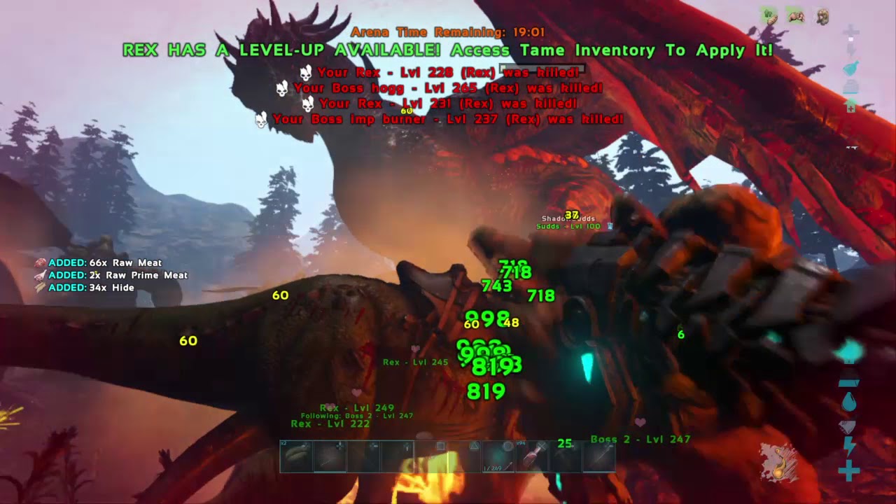 Ark Ragnarok Boss Fight Rexs Only 5 Survived Youtube