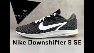 Nike Downshifter 9 SE ‘Black/White - Gum Light Brown’ | UNBOXING & ON FEET | fashion shoes | 2019