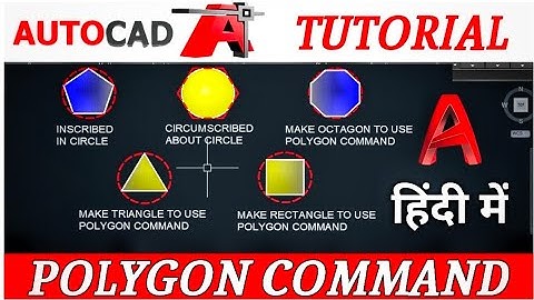 How To Use Polygon Command in AutoCAD in Hindi || Polygon Command Tutorial in AutoCAD ||हिंदी में