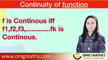 f is Continous iff f1,f2,f3.....fk is Continous | Theorem | Continuity of function | Metric Space