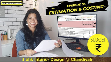 Ep 6- Interior Design Estimation and Costing| Budget Template Excel | 3bhk at Chandivili