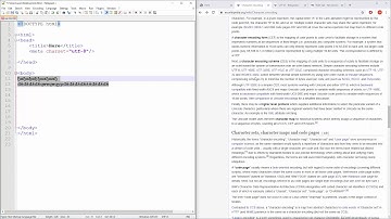 HTML Tutorial - 4 - Character Set - (UTF-8)