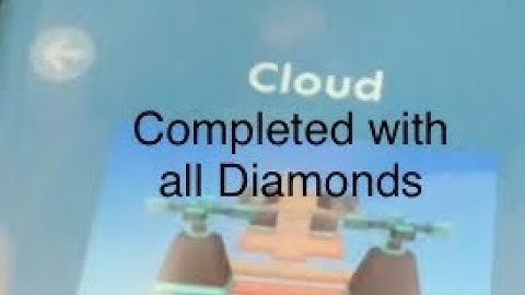 Rolling Sky Walkthrough - Cloud ⭐️(Tutorial Level) completed with all diamonds