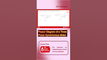 Phasor Diagram of a Three Phase Synchronous Motor  #electricalengineering #synchronousmotor