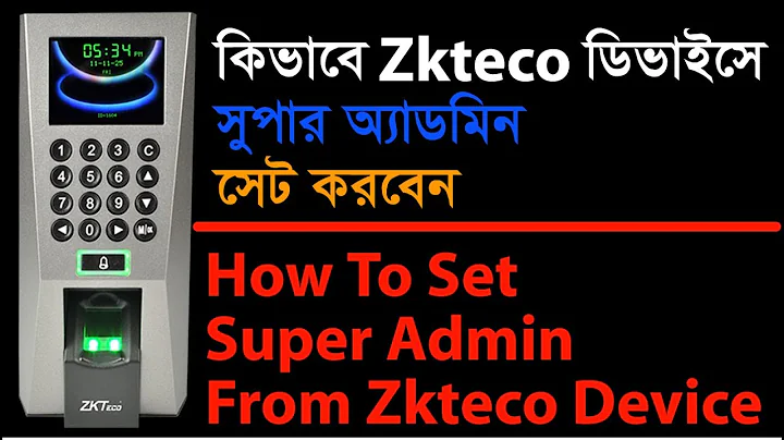 How to set super admin from zkteco device || How to register super admin from zkteco device