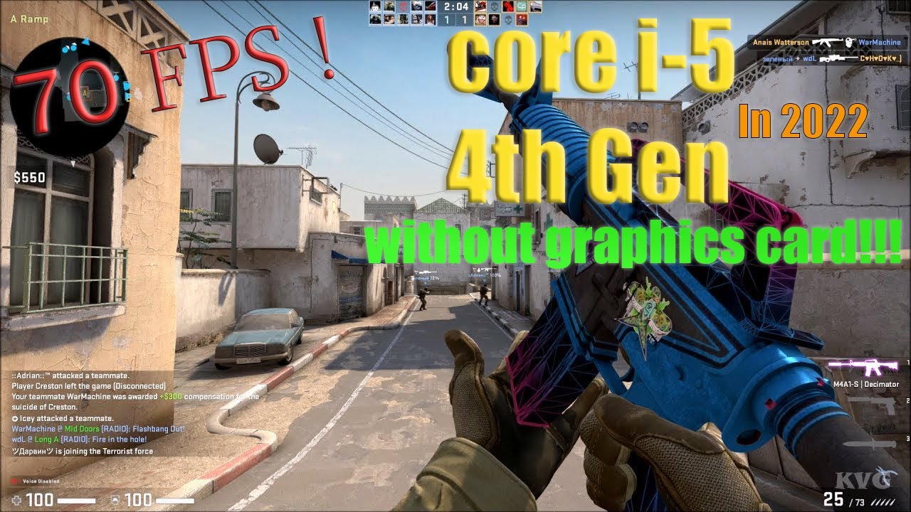 CSGO | on core i-5 4th generation without graphics card in 2023 | Low ...