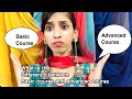 What is the differences between BASIC COURSE AND ADVANCED COURSE |shrutimakeover