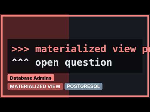 Replace a materialized view in Postgres (3 Solutions!!)