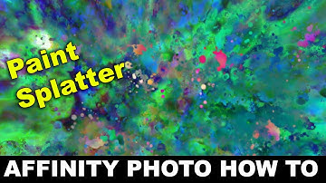 Affinity Photo : Paint splatter effects how to tutorial