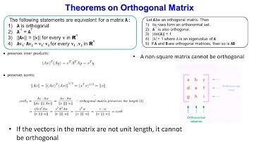 Orthogonal Matrix | Rows are form an orthonormal set | Orthogonal Matrix preserves the inner product