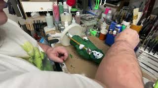 adding glow in the dark powder  to skeleton eyes