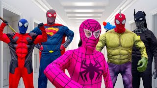 TEAM SPIDER-MAN vs BAD GUY TEAM || New Spider-Man Color SuperHero Suit So Good ( Live Action Video )