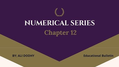 Numerical No-12.9|Series |Physics II |Ali Dodhy