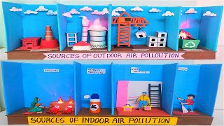 indoor and outdoor air pollution working model for science project exhibition - diy | howtofunda