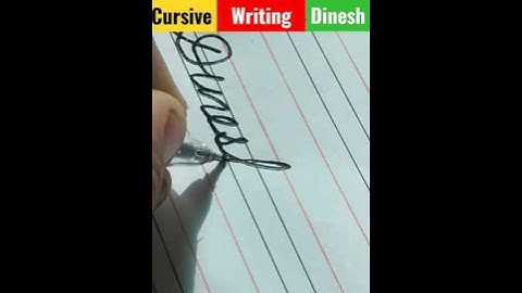 cursive writing Dinesh नाम दिनेश का #ytshort #shorts