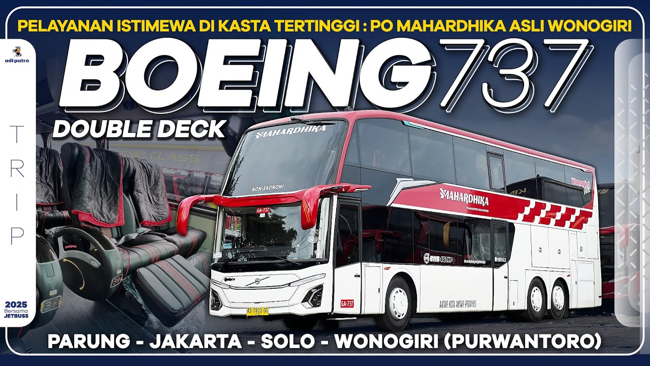 Pelayanan Istimewa di Kasta Tertinggi Double Deck PO Mahardhika Asli Wonogiri || Parung - Purwantoro