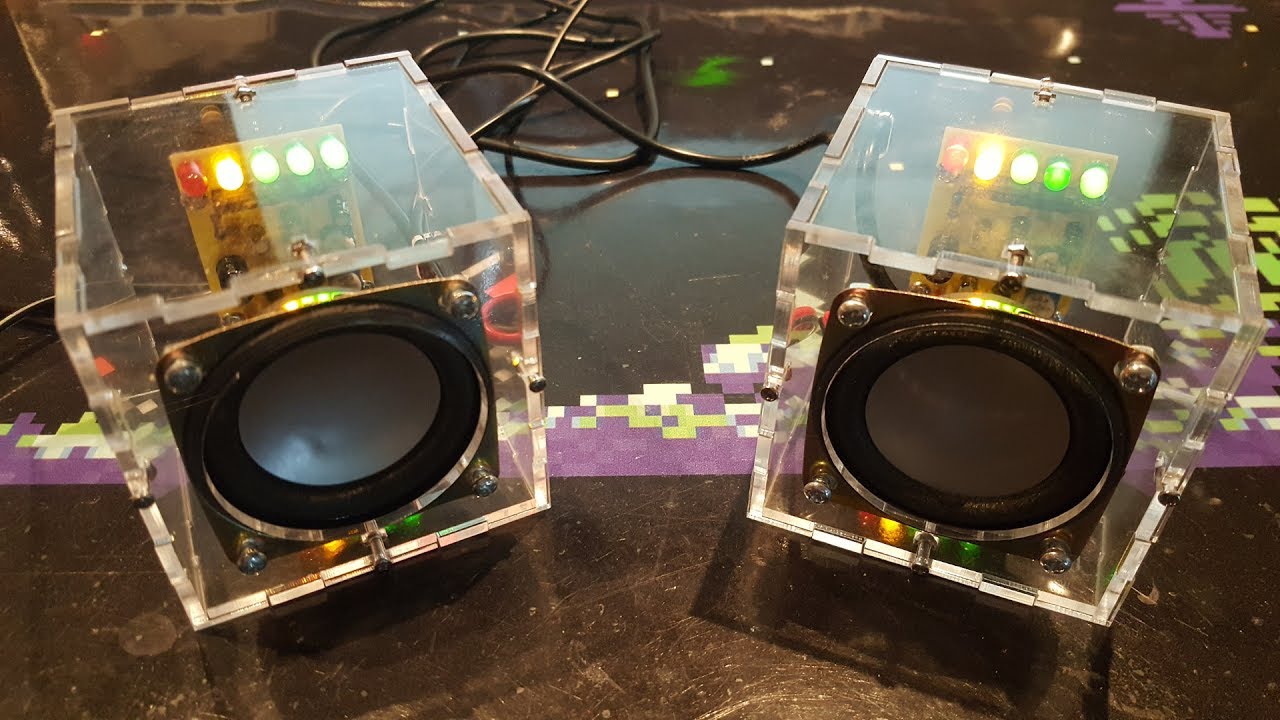 Building a cheap acrylic DIY speakerset from eBay (and blowing up the