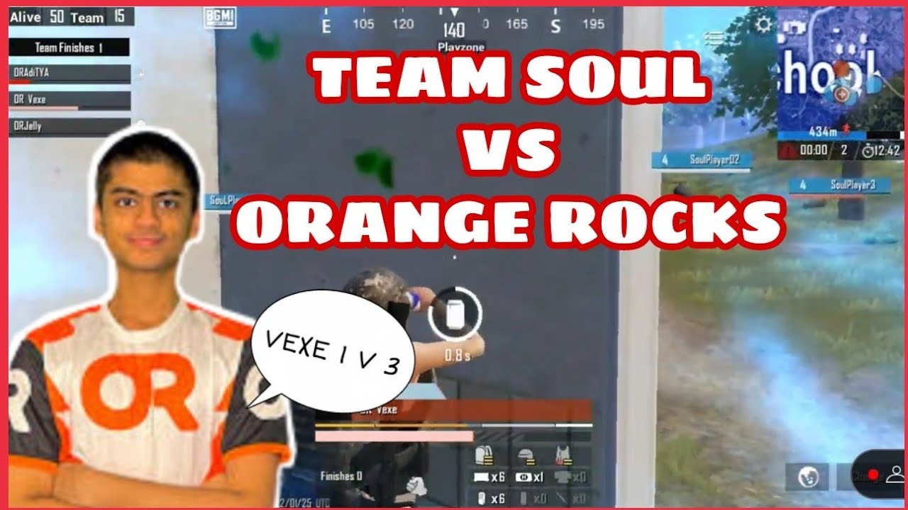 NEW TEAM SOUL VS ORANGE ROCK | OR VEXE 1 V 3 TEAM SOUL | TEAM SOUL TODAY HIGHLIGHTS| TODAY SCRIMS|