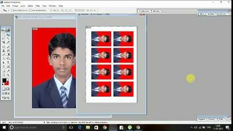 Photoshop tutorial - Create Action Passport Size Photo Step by Step Process with action  (one click)