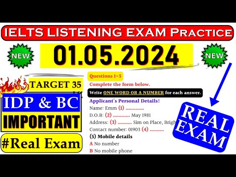 Ielts Listening Practice Test 2024 With Answers | 01.05.2024