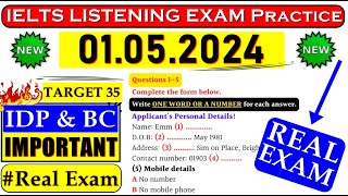 IELTS LISTENING PRACTICE TEST 2024 WITH ANSWERS | 01.05.2024