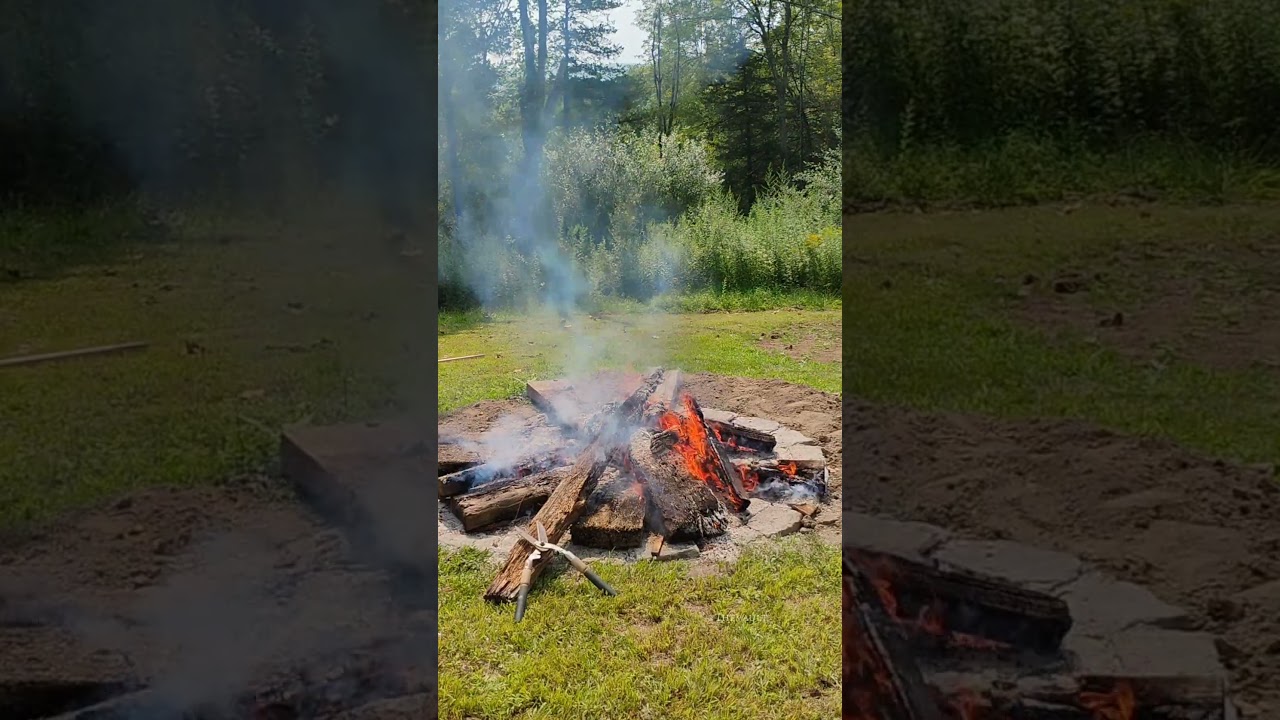 When the yardwork is literally fire 