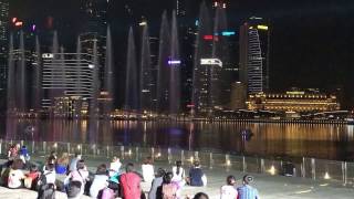 Marina Bay Sands   Water concert at Night 2017