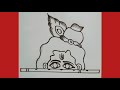 How to make drawing of Krishna // Krishna drawing easy step by step // flute drawing