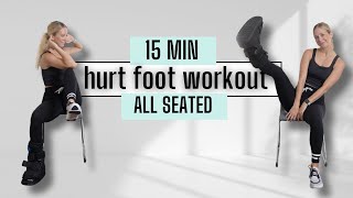 SEATED HURT FOOT WORKOUT | non-weight bearing | full body workout with a boot | fitnessa ◡̈