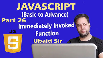 JavaScript Tutorial in Urdu for Beginners [Part 26] - Immediately Invoked Function in JavaScript