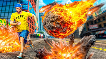 Kan Jeffy een ENORME METEOOR in GTA 5 overleven?