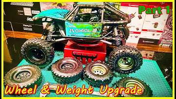 1/10 Axial Capra Workshop 🛠 Will it work? Tire, Rim &Weight Upgrade my RC Crawler | RC Gents, Part 1