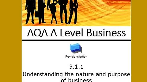 AQA A Level Business 311 Understanding the nature and purpose of business