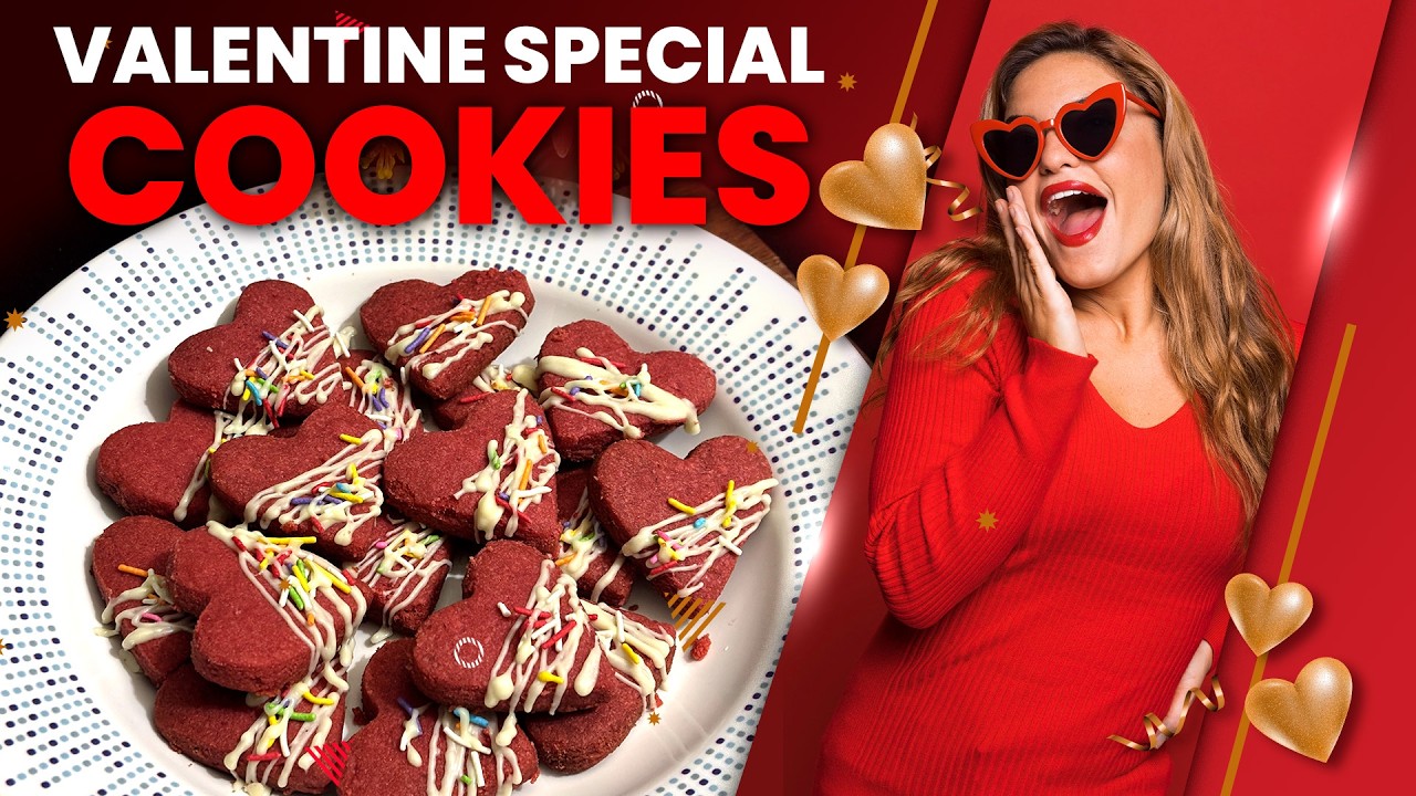 Love in Every Bite❤️ Valentine Heart Cookies | Easy Baking Recipe | सिर्फ 20 मिनट में परफेक्ट कुकीज़